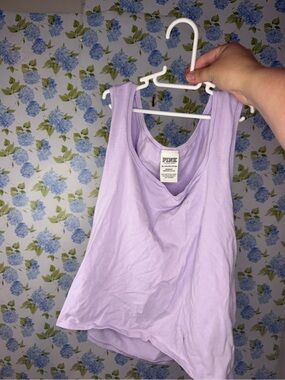 PINK Victoria's Secret Light Lavender Scoop Tank